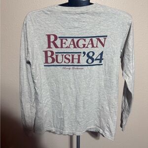 Classic Reagan Bush '84 Long Sleeve Shirt - Light Gray